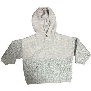 Zara Kids Gray Hooded Sweatshirt Fuzzy Soft 2-3 Years